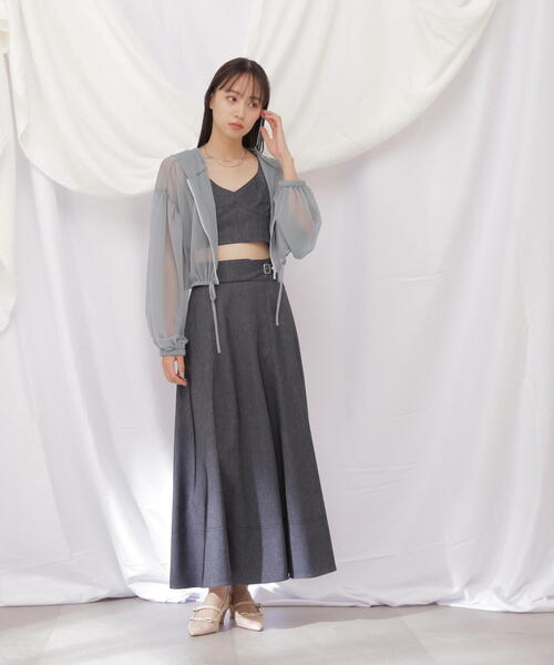 JILL by JILL STUART(ジルバイジルスチュアート)の「◇デニムライクビスチェ(ベスト・レディース・ネイビー/ホワイト系その他・FREE)」の12枚目の写真