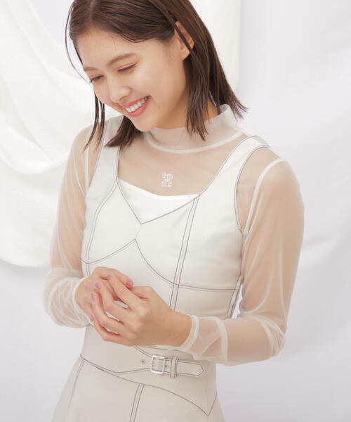 JILL by JILL STUART(ジルバイジルスチュアート)の「◇デニムライクビスチェ(ベスト・レディース・ネイビー/ホワイト系その他・FREE)」の3枚目の写真