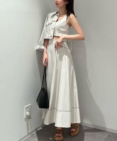 JILL by JILL STUART(ジルバイジルスチュアート)の「◇デニムライクビスチェ(ベスト・レディース・ネイビー/ホワイト系その他・FREE)」の8枚目の写真