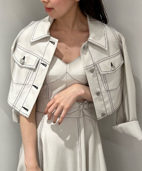 JILL by JILL STUART(ジルバイジルスチュアート)の「◇デニムライクビスチェ(ベスト・レディース・ネイビー/ホワイト系その他・FREE)」の9枚目の写真