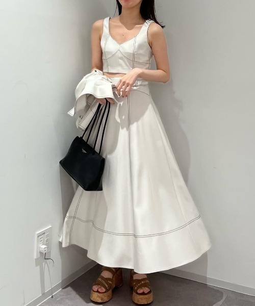 JILL by JILL STUART(ジルバイジルスチュアート)の「◇デニムライクビスチェ(ベスト・レディース・ネイビー/ホワイト系その他・FREE)」の5枚目の写真