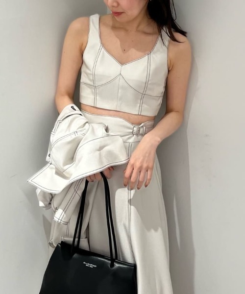 JILL by JILL STUART(ジルバイジルスチュアート)の「◇デニムライクビスチェ(ベスト・レディース・ネイビー/ホワイト系その他・FREE)」の7枚目の写真