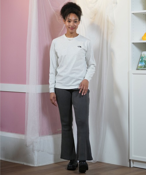 THE NORTH FACE(ザノースフェイス)の「THE NORTH FACE ザ・ノース・フェイス 長袖 Tシャツ ロングスリーブバックスクエアロゴティー NTW32442(Tシャツ/カットソー・レディース・ホワイト/ブラック/ミックスグレー・M/L/XL/S)」の8枚目の写真