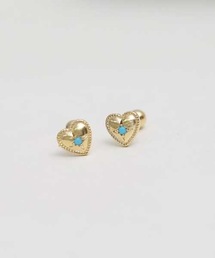 サージカルステンレス　2種ハートモチーフピアス