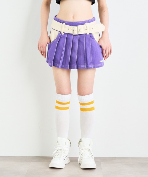 ANNA SUI NYC（アナ スイ エヌ ワイ シー）の「ANNA SUI NYC ツートーンツイルスカート（スカート・レディース・ブルー/ブラック/パープル・S/M）」の9枚目の写真