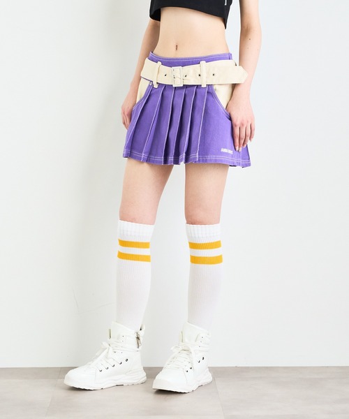 ANNA SUI NYC（アナ スイ エヌ ワイ シー）の「ANNA SUI NYC ツートーンツイルスカート（スカート・レディース・ブルー/ブラック/パープル・S/M）」の10枚目の写真