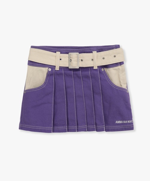 ANNA SUI NYC（アナ スイ エヌ ワイ シー）の「ANNA SUI NYC ツートーンツイルスカート（スカート・レディース・ブルー/ブラック/パープル・S/M）」の15枚目の写真