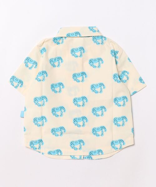 Wynken（ウィンケン）の「Wynken / カニ柄半袖シャツ（シャツ/ブラウス・キッズ・ターコイズブルー・2Y/4Y/6Y/8Y）」の7枚目の写真