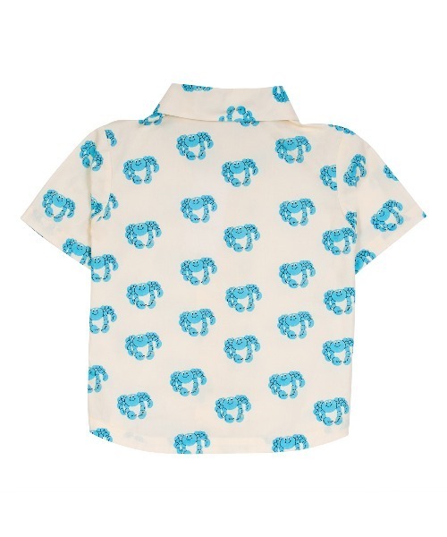 Wynken（ウィンケン）の「Wynken / カニ柄半袖シャツ（シャツ/ブラウス・キッズ・ターコイズブルー・2Y/4Y/6Y/8Y）」の6枚目の写真