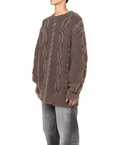 KAMIYA（カミヤ）の「Breached Cable Knit Sweater（ニット/セーター