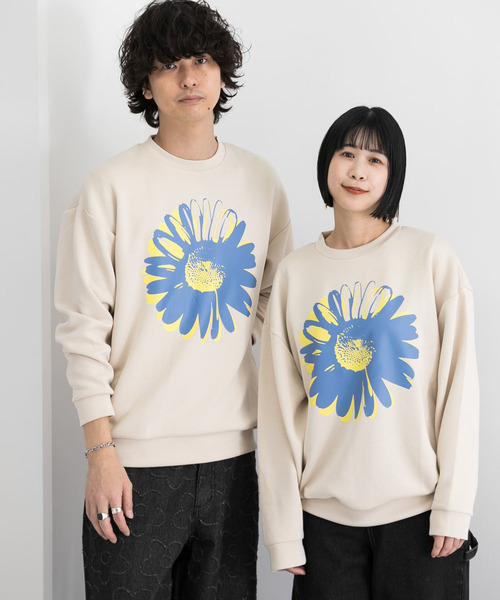 SENSE OF PLACE by URBAN RESEARCH（センスオブプレイスバイアーバンリサーチ）の「ポップアートダンボールポンチスウェット（スウェット・メンズ・ライトベージュ/チャコールグレー/グリーン・LARGE/MEDIUM）」の3枚目の写真