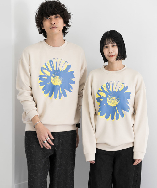 SENSE OF PLACE by URBAN RESEARCH（センスオブプレイスバイアーバンリサーチ）の「ポップアートダンボールポンチスウェット（スウェット・メンズ・ライトベージュ/チャコールグレー/グリーン・LARGE/MEDIUM）」の4枚目の写真