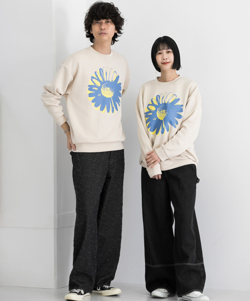 SENSE OF PLACE by URBAN RESEARCH（センスオブプレイスバイアーバンリサーチ）の「ポップアートダンボールポンチスウェット（スウェット・メンズ・ライトベージュ/チャコールグレー/グリーン・LARGE/MEDIUM）」の6枚目の写真