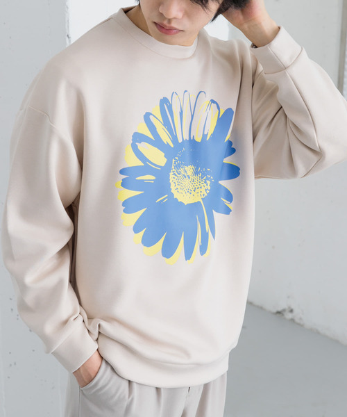 SENSE OF PLACE by URBAN RESEARCH（センスオブプレイスバイアーバンリサーチ）の「ポップアートダンボールポンチスウェット（スウェット・メンズ・ライトベージュ/チャコールグレー/グリーン・LARGE/MEDIUM）」の13枚目の写真