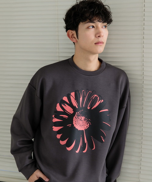 SENSE OF PLACE by URBAN RESEARCH（センスオブプレイスバイアーバンリサーチ）の「ポップアートダンボールポンチスウェット（スウェット・メンズ・ライトベージュ/チャコールグレー/グリーン・LARGE/MEDIUM）」の17枚目の写真