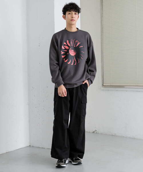 SENSE OF PLACE by URBAN RESEARCH（センスオブプレイスバイアーバンリサーチ）の「ポップアートダンボールポンチスウェット（スウェット・メンズ・ライトベージュ/チャコールグレー/グリーン・LARGE/MEDIUM）」の21枚目の写真