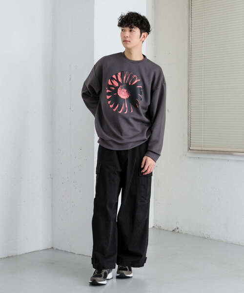 SENSE OF PLACE by URBAN RESEARCH（センスオブプレイスバイアーバンリサーチ）の「ポップアートダンボールポンチスウェット（スウェット・メンズ・ライトベージュ/チャコールグレー/グリーン・LARGE/MEDIUM）」の22枚目の写真