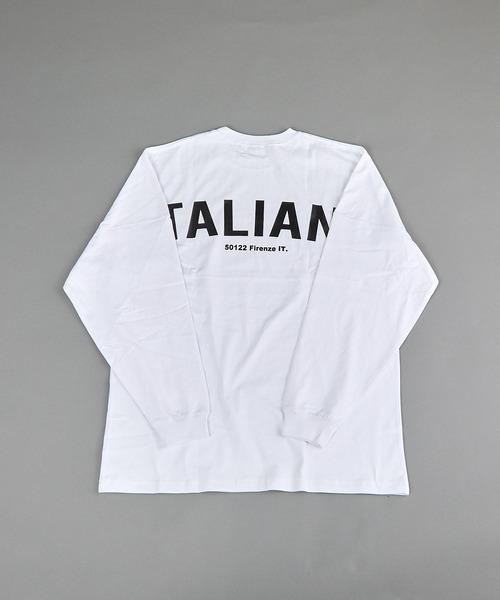 VIBGYOR(ヴィブジョー)の「ヘヴィウェイト天竺 ドルマンスリーブ 光沢プリント 長袖 クルーネック(Tシャツ/カットソー・メンズ・ホワイト/ベージュ/ブラック・MEDIUM/LARGE)」の15枚目の写真