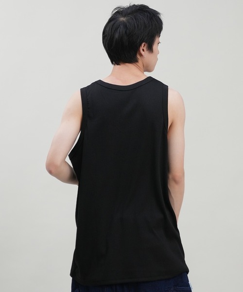 ムラサキスポーツ（ムラサキスポーツ）の「【ムラサキスポーツ限定】DEAR LAUREL/ディアローレル ワイドリブタンクトップ  Wide Rib Tank Top D24S2321（タンクトップ・メンズ・ホワイト/ブラック・L/M）」の15枚目の写真