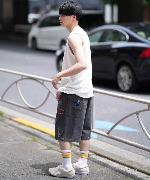 ムラサキスポーツ（ムラサキスポーツ）の「【ムラサキスポーツ限定】DEAR LAUREL/ディアローレル ワイドリブタンクトップ  Wide Rib Tank Top D24S2321（タンクトップ・メンズ・ホワイト/ブラック・L/M）」の9枚目の写真