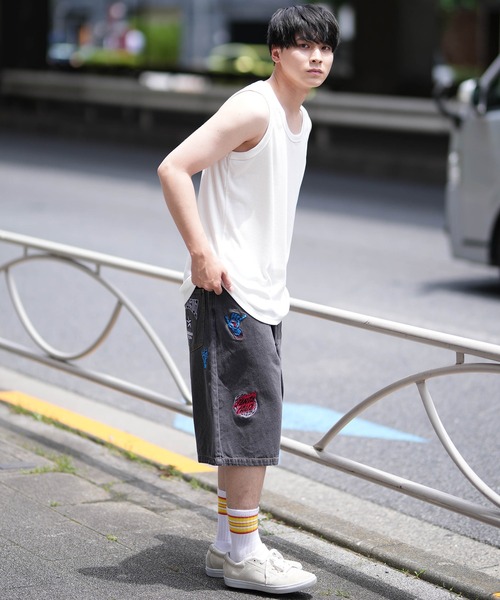 ムラサキスポーツ（ムラサキスポーツ）の「【ムラサキスポーツ限定】DEAR LAUREL/ディアローレル ワイドリブタンクトップ  Wide Rib Tank Top D24S2321（タンクトップ・メンズ・ホワイト/ブラック・L/M）」の11枚目の写真