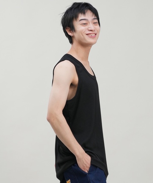 ムラサキスポーツ（ムラサキスポーツ）の「【ムラサキスポーツ限定】DEAR LAUREL/ディアローレル ワイドリブタンクトップ  Wide Rib Tank Top D24S2321（タンクトップ・メンズ・ホワイト/ブラック・L/M）」の16枚目の写真