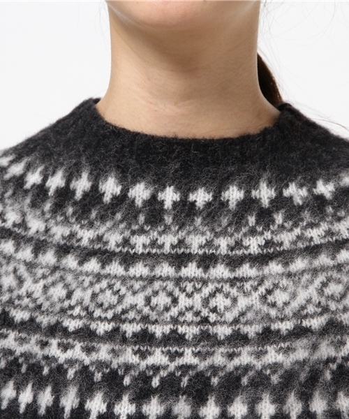 SHIPS for women（シップスフォーウィメン）の「【LEE 12月号掲載】 HARLEY（ハーレー）:シェットランド クルーネック（ニット/セーター・レディース・ダークグレー/ベージュ・ONE SIZE）」の7枚目の写真