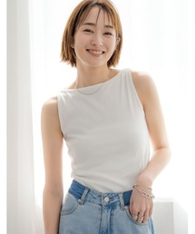 Re:EDIT | [2024SS COLLECTION]ボートネックリブタンクトップ(タンクトップ)