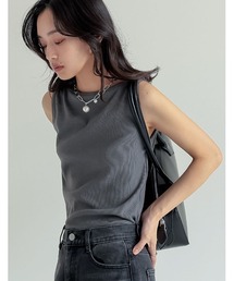 Re:EDIT（リエディ）の「[新色追加]ボートネックリブタンクトップ（タンクトップ）」