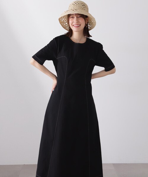 N.（N. Natural Beauty Basic）（エヌエヌナチュラルビューティーベーシック）の「【S Size Line】◆バックリボンコットンワンピース（ワンピース・レディース・ライトグリーン/オフホワイト/ブラック・SMALL/MEDIUM）」の14枚目の写真