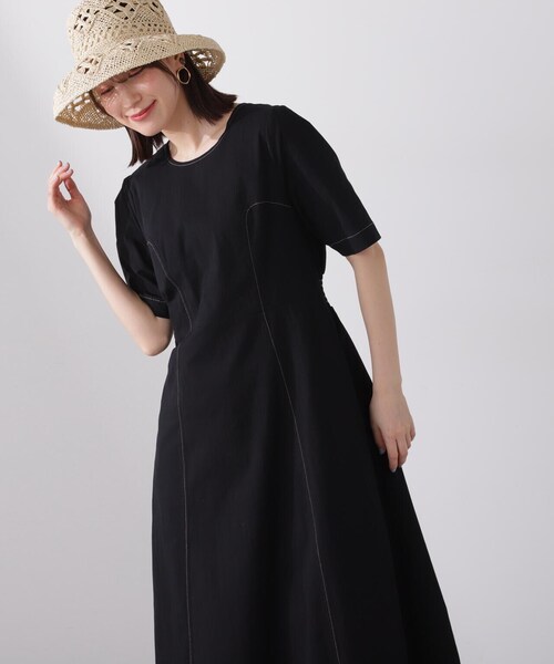 N.（N. Natural Beauty Basic）（エヌエヌナチュラルビューティーベーシック）の「【S Size Line】◆バックリボンコットンワンピース（ワンピース・レディース・ライトグリーン/オフホワイト/ブラック・SMALL/MEDIUM）」の15枚目の写真