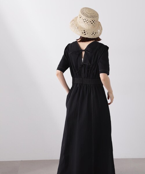 N.（N. Natural Beauty Basic）（エヌエヌナチュラルビューティーベーシック）の「【S Size Line】◆バックリボンコットンワンピース（ワンピース・レディース・ライトグリーン/オフホワイト/ブラック・SMALL/MEDIUM）」の16枚目の写真