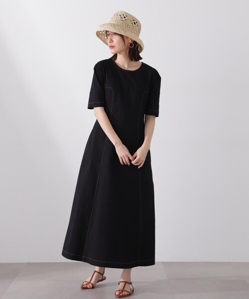 N.（N. Natural Beauty Basic）（エヌエヌナチュラルビューティーベーシック）の「【S Size Line】◆バックリボンコットンワンピース（ワンピース・レディース・ライトグリーン/オフホワイト/ブラック・SMALL/MEDIUM）」の18枚目の写真