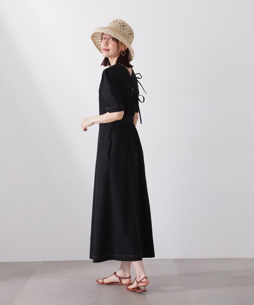 N.（N. Natural Beauty Basic）（エヌエヌナチュラルビューティーベーシック）の「【S Size Line】◆バックリボンコットンワンピース（ワンピース・レディース・ライトグリーン/オフホワイト/ブラック・SMALL/MEDIUM）」の20枚目の写真