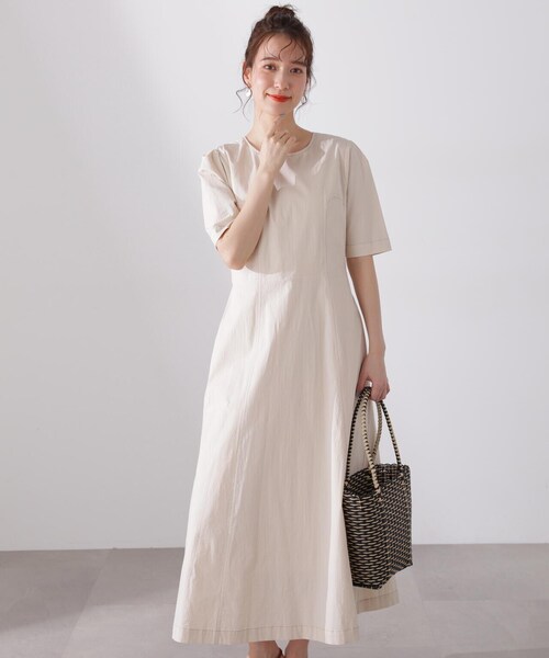 N.（N. Natural Beauty Basic）（エヌエヌナチュラルビューティーベーシック）の「【S Size Line】◆バックリボンコットンワンピース（ワンピース・レディース・ライトグリーン/オフホワイト/ブラック・SMALL/MEDIUM）」の6枚目の写真