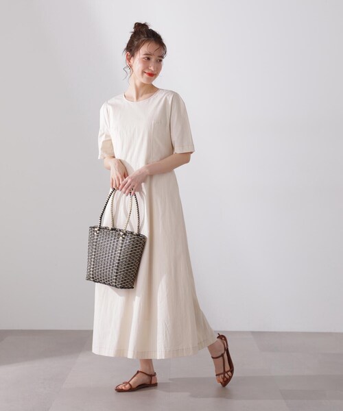 N.（N. Natural Beauty Basic）（エヌエヌナチュラルビューティーベーシック）の「【S Size Line】◆バックリボンコットンワンピース（ワンピース・レディース・ライトグリーン/オフホワイト/ブラック・SMALL/MEDIUM）」の10枚目の写真