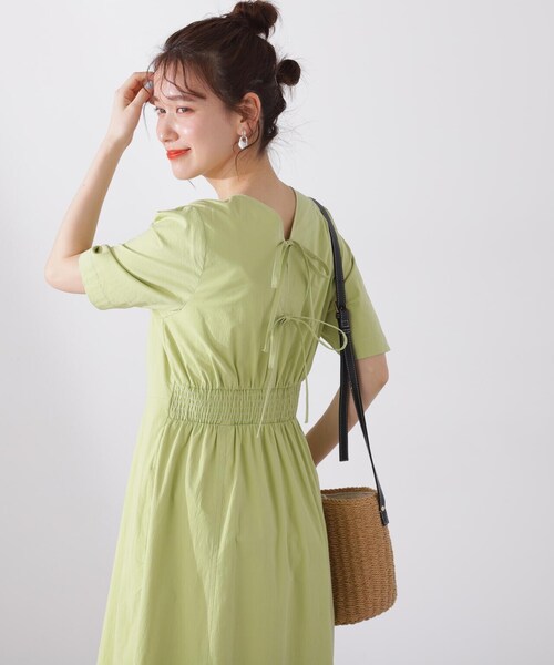N.（N. Natural Beauty Basic）（エヌエヌナチュラルビューティーベーシック）の「【S Size Line】◆バックリボンコットンワンピース（ワンピース・レディース・ライトグリーン/オフホワイト/ブラック・SMALL/MEDIUM）」の22枚目の写真