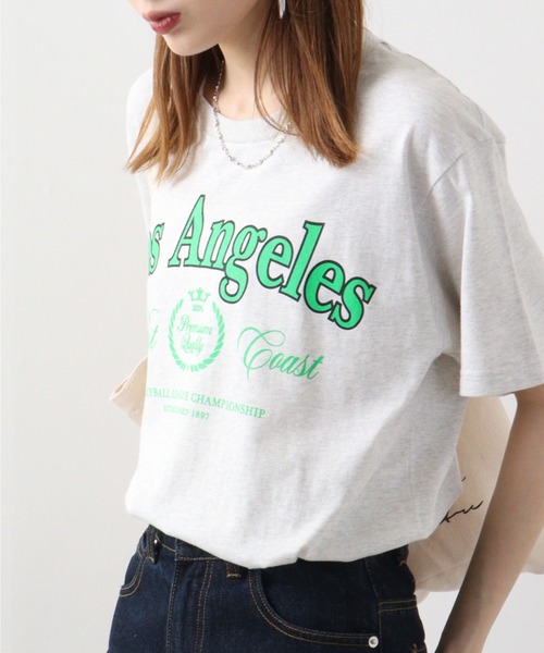 RGY（アールジーワイ）の「RGY LOS ANGELES プリントTシャツ（Tシャツ/カットソー・メンズ・オートミール/ネイビー/ホワイト・M/L）」の2枚目の写真