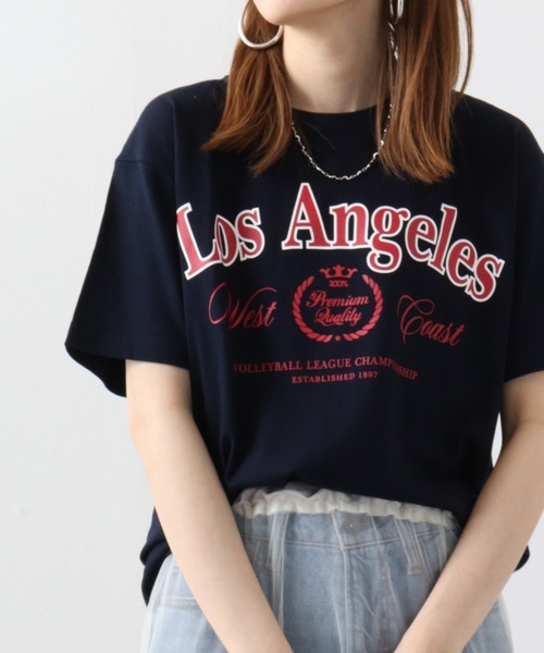 RGY（アールジーワイ）の「RGY LOS ANGELES プリントTシャツ（Tシャツ/カットソー・メンズ・オートミール/ネイビー/ホワイト・M/L）」の3枚目の写真