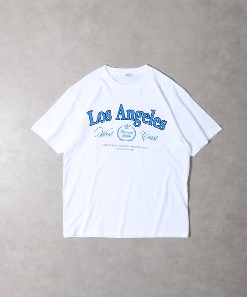 RGY（アールジーワイ）の「RGY LOS ANGELES プリントTシャツ（Tシャツ/カットソー・メンズ・オートミール/ネイビー/ホワイト・M/L）」の9枚目の写真