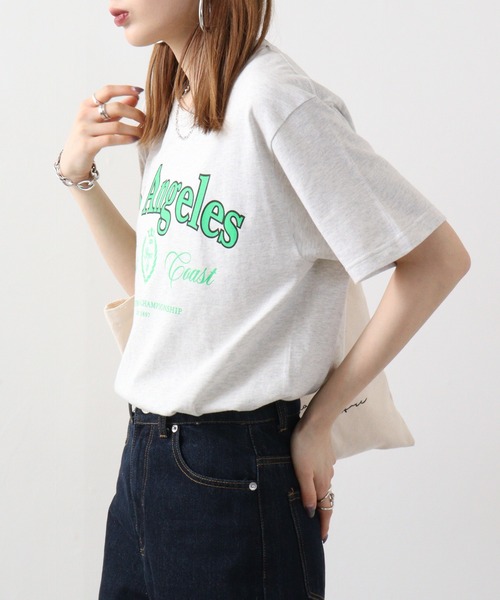 RGY（アールジーワイ）の「RGY LOS ANGELES プリントTシャツ（Tシャツ/カットソー・メンズ・オートミール/ネイビー/ホワイト・M/L）」の22枚目の写真
