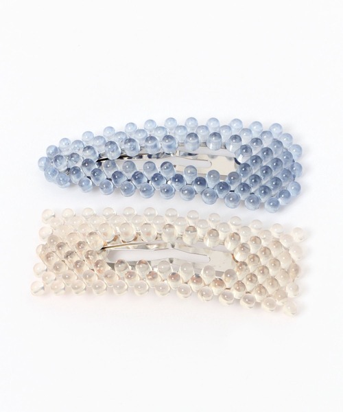 LOWRYS FARM（ローリーズファーム）の「ボール2Pパッチンピン 111666（ヘアピン・レディース・ブルー/その他/ベージュ・FREE）」の2枚目の写真