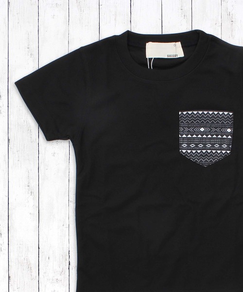 セール】胸ポケット付き総柄半袖Tシャツ（Tシャツ/カットソー