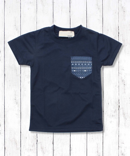 セール】胸ポケット付き総柄半袖Tシャツ（Tシャツ/カットソー