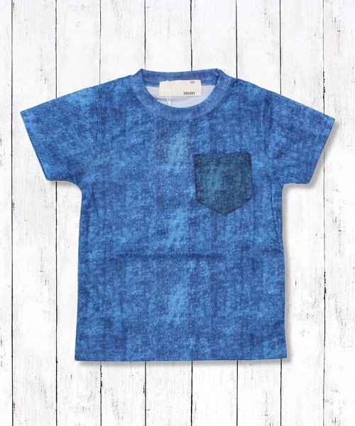 【関税込み】Bode ブルー Crest ポケットTシャツ CB CRESTBRIDGE tシャツ チェックポケットTシャツ メンズ
