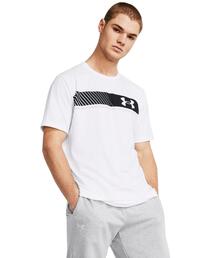 UNDER ARMOUR（アンダーアーマー）の「UAレフトチェスト ストライプ ショートスリーブTシャツ（トレーニング/メンズ）（Tシャツ/カットソー）」