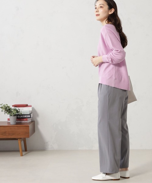 FOUND GOOD（ファウンドグッド）の「ナメラカニットVネックプルオーバー（ニット/セーター・レディース・ブラック/ピンク系2/ホワイト系5/グレー系/グリーン系2/ブラウン系・S/M/L）」の6枚目の写真