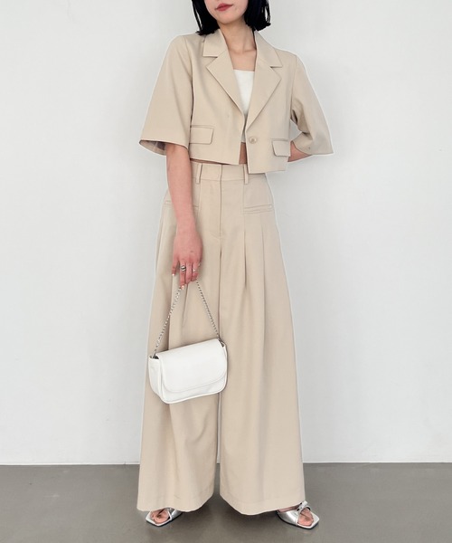 Heather（ヘザー）の「フラップショートジャケット（半袖） 111633