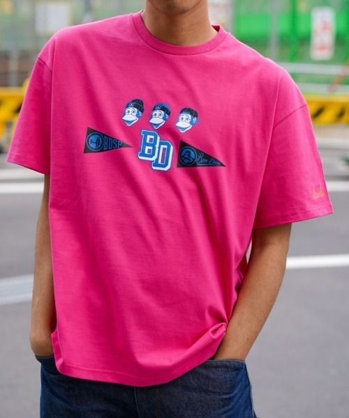 BEN DAVIS(ベンデイビス)の「《BEN DAVIS》プリントTシャツ/抗菌防臭 リサイクルコットン混(Tシャツ/カットソー・メンズ・ホワイト/ブラック/ピンク/イエロー・MEDIUM/LARGE/X-LARGE/SMALL)」の1枚目の写真