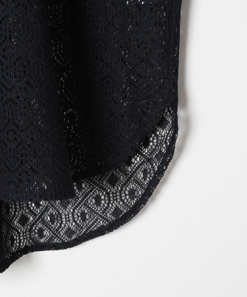 niko and...（ニコアンド）の「[MODE NORM CORE]スタンドレースパッチワークシャツ（シャツ/ブラウス・レディース・スモーク/オフホワイト・MEDIUM/LARGE）」の13枚目の写真